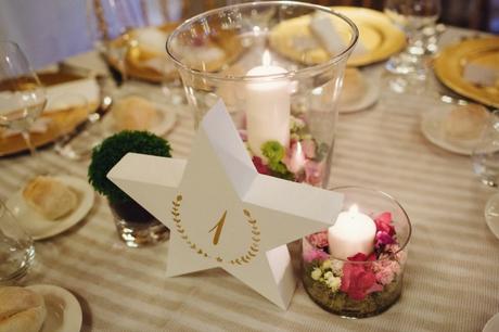 Detalles de una boda con estrellas