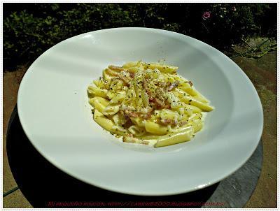 Macarrones a la carbonara Macarrones a la carbonara
