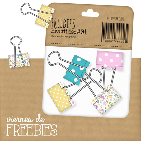 Viernes de Freebies en Taller de Papel: Hoy descarga gratis 8 Clip Binder digitales, para decora tu blog o lo que quieras!