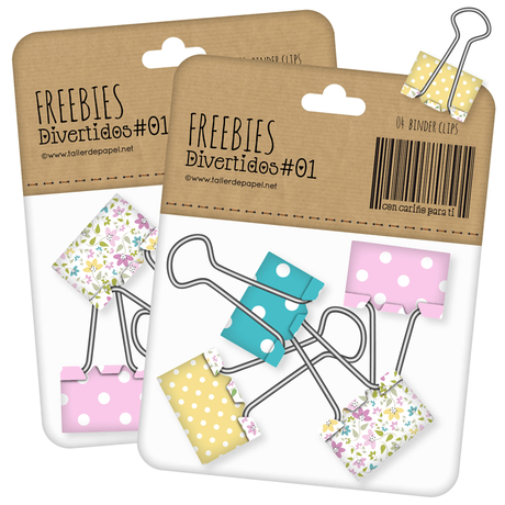 Viernes de Freebies en Taller de Papel: Hoy descarga gratis 8 Clip Binder digitales, para decora tu blog o lo que quieras!