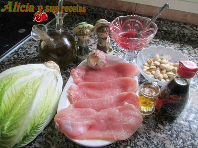 ENSALADA TIBIA DE PAVO CON VINAGRETA DE CEREZAS