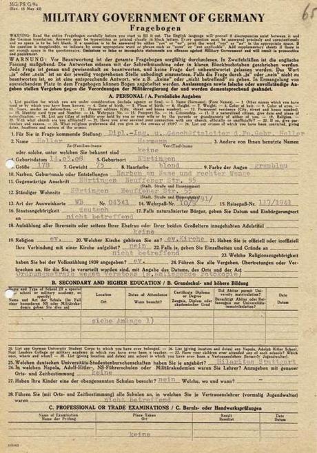 Fragebogen, el cuestionario del buen alemán