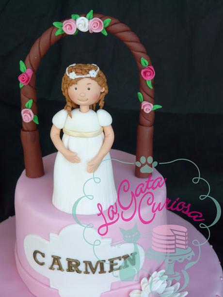 TARTA PARA LA COMUNIÓN DE CARMEN