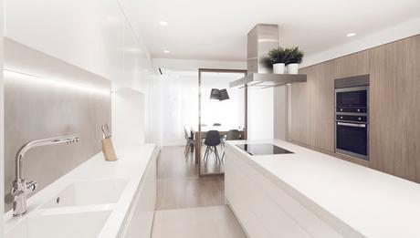 Diseño interior sencillo y lucido, apartamento en Valencia