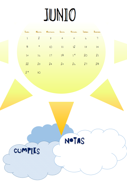 Calendario Junio