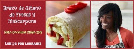 Brazo de gitano de fresas y mascarpone
