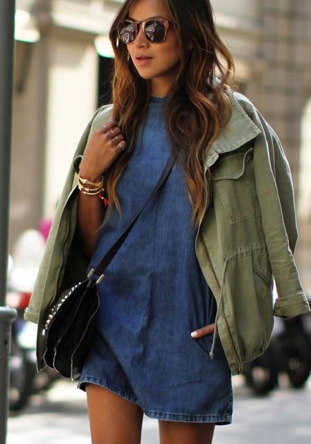STREET STYLE INSPIRATION;  STYILISH KHAKI.-