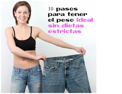 10 pasos para tener el peso ideal sin dietas