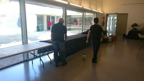 Preparando la exposicion