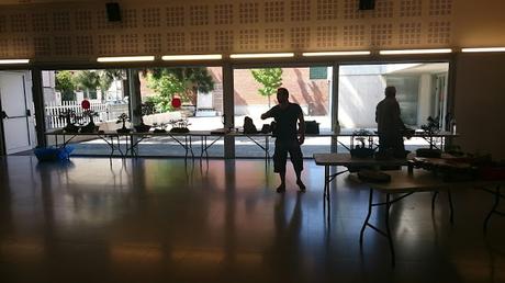 Preparando la exposicion