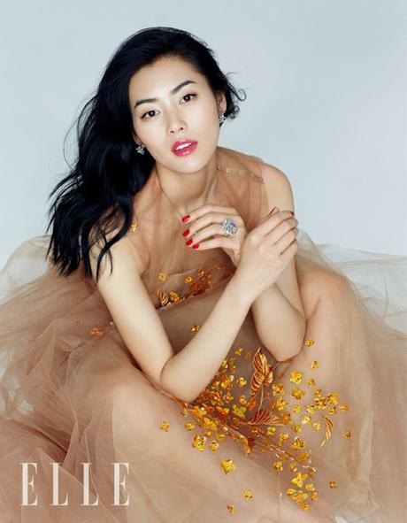 Liu Wen se pone coqueta con Choi Siwon para una romántica portada para ELLE China