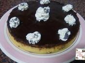 Tarta galletas flan cubierta chocolate