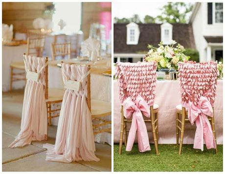 Decorar con telas las sillas para una boda