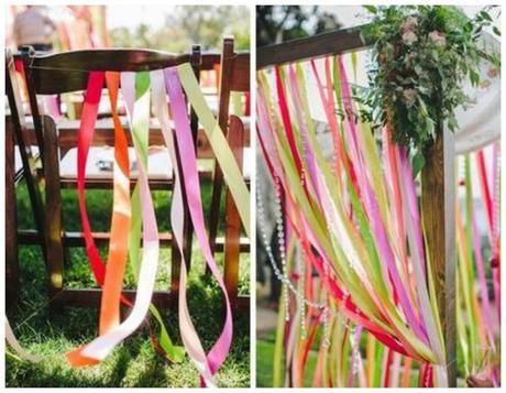 Decorar con telas las sillas para una boda