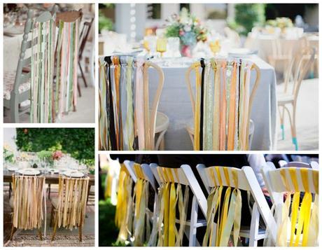 Decorar con telas las sillas para una boda