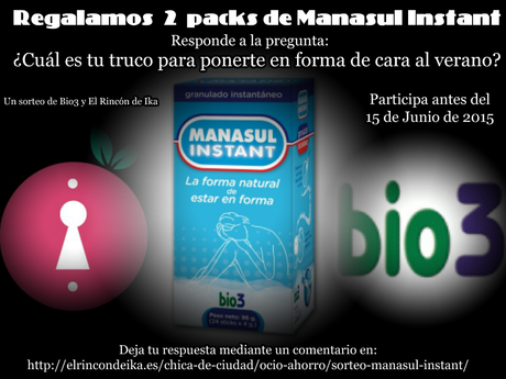 ¡SORTEO EXCLUSIVO! Llévate un pack de Manasul Instant con Bio3 y El Rincón de Ika