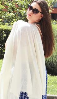 Outfit Of The Day ~ Maxi Skirt White & Blue ~ Falda larga