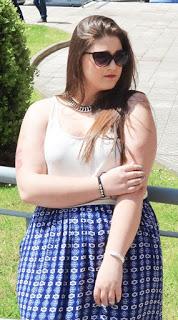 Outfit Of The Day ~ Maxi Skirt White & Blue ~ Falda larga