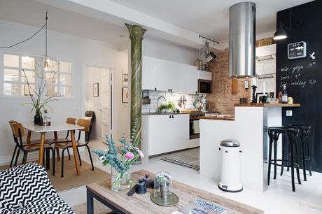 Ideas para iluminar espacios sin ventanas; Un apartamento con muchas ideas a tener en cuenta.