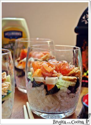 Ensalada Sushi o Sushi desestructurado