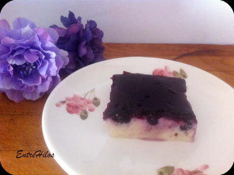 cheese cake frio con  arandanos