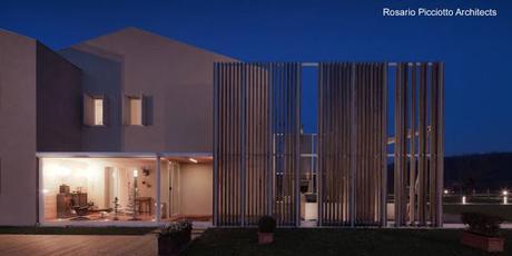 Casa ecológica sustentable europea de moderno diseño.