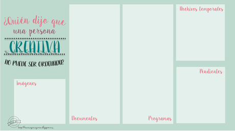 Fondo organizador para escritorio.