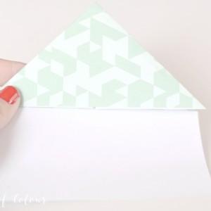 Origami heart napkin ring
