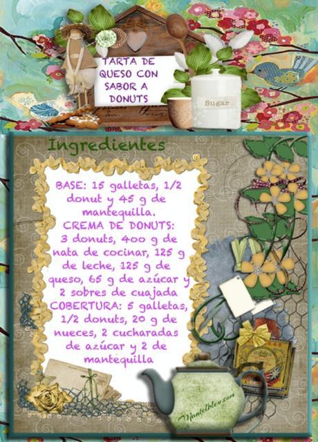 Tarta de queso con sabor a donuts Tarta de queso con sabor a donuts