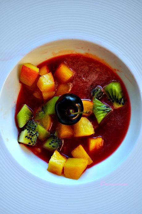 SOPA DE CEREZAS DEL JERTE CON FRUTAS - #díadeCEREZADELJERTE