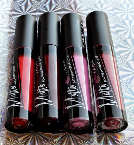 Matte Flat Finish Pigment Gloss L.A Girl: Obsess, Backstage, Iconic, Bazaar