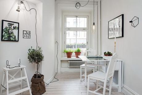 recursos decoración papel de pared interiores espacios pequeños estilo y diseño nórdico escandinavo estilo femenino Diseño de interiores decoracion dormitorios Decoración de interiores Contraste de estampados blog decoración nórdica 