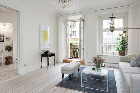 recursos decoración papel de pared interiores espacios pequeños estilo y diseño nórdico escandinavo estilo femenino Diseño de interiores decoracion dormitorios Decoración de interiores Contraste de estampados blog decoración nórdica 