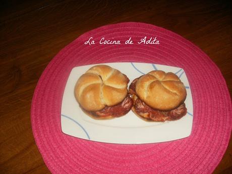Bocatas con pan de ajo
