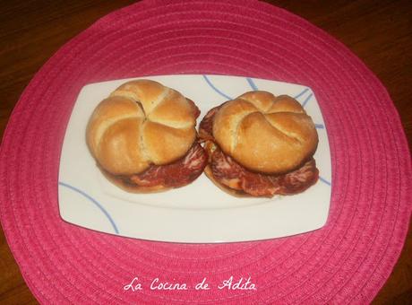 Bocatas con pan de ajo