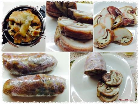 Pastel de cerdo con salsa de cebolla y pistachos Pastel de cerdo con salsa de cebolla y pistachos