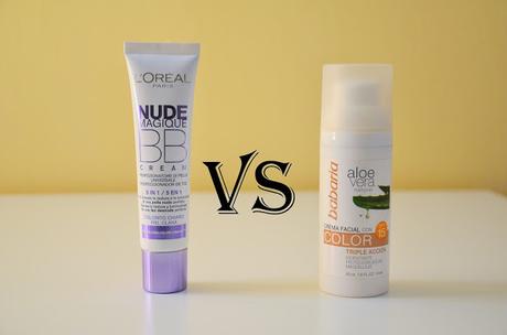 BBcream Nude Magique de L'oreal vs Crema facial con color de Babaria!!!