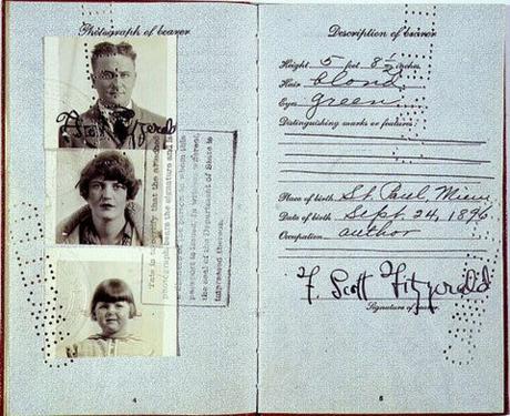 Pasaporte de Francis Scott Fitzgerald