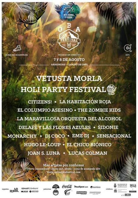 OBA Festival: la primera edición del festival de Cangas de Onís contará con Vetusta Morla, La Habitación Roja y Sidonie
