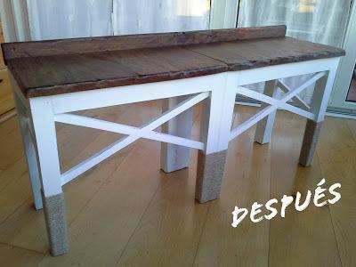 De mesa auxiliar a banco de recibidor De mesa auxiliar a banco de recibidor