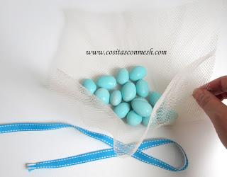 Cigueña con dulces para baby shower