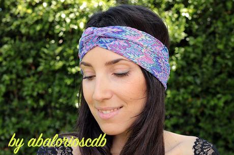 Turbantes de encaje con y sin máquina de coser turbante-morado