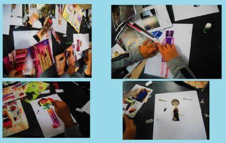 Collage de figura humana