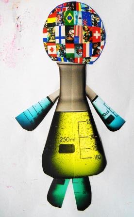 Collage de figura humana