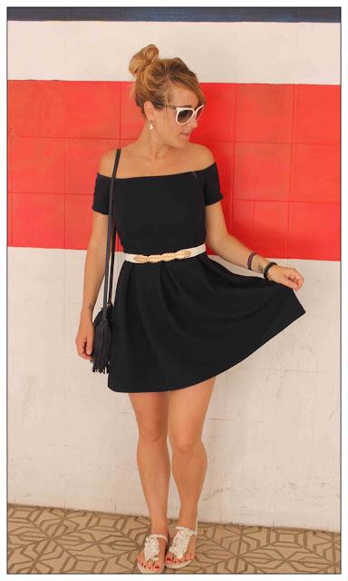 Vestido Escote Hombros