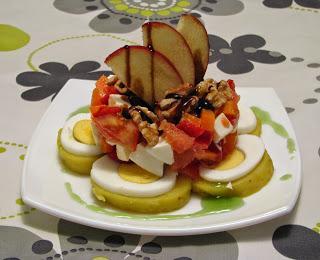 Ensalada de patata con crema balsámica de Módena y manzana