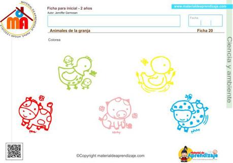 20 ciencia y ambiente  2 años - los animales de la granja