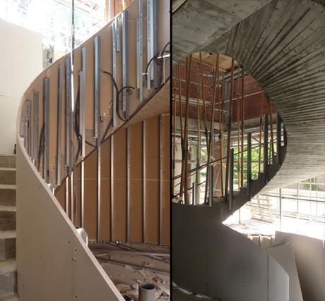 A-cero Projects AL DETALLE: ESCALERA DE CARACOL EN LA VIVIENDA A-CERO AL NORESTE DE MADRID