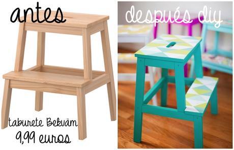 CAMBIA DE IMAGEN ESTE TABURETE ESCALERA DE IKEA DE MENOS DE 10€! CAMBIA DE IMAGEN ESTE TABURETE ESCALERA DE IKEA DE MENOS DE 10€!