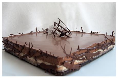 Tarta de queso y mousse de chocolate